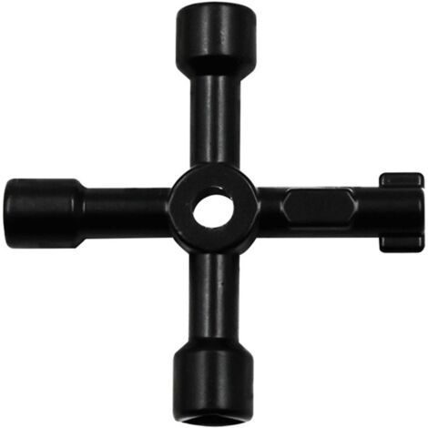 Kit 5 Clés Utilitaires Plombier – Clés Carrée, Triangulaire Et à Douille Pour Robinet, Radiateur, Compteur D'eau