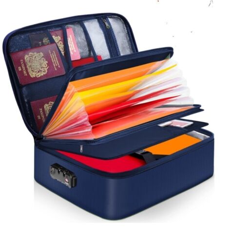 Organisateur Documents 36 Compartiments A4 – PVC Renforcé, Cloisons Amovibles – Blanc, Supporte 80 Kg