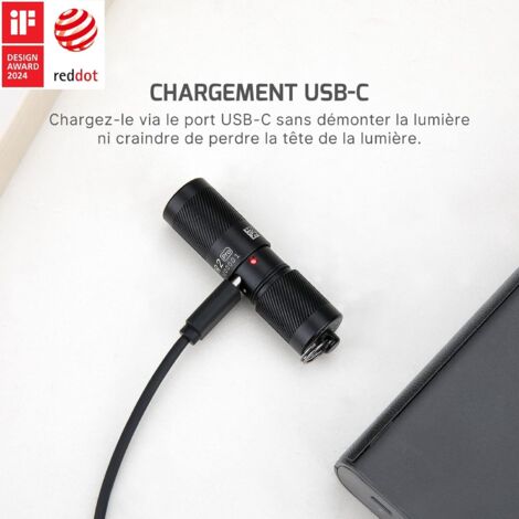 BORUiT V3 Porte-clés Lampe de poche UV LED