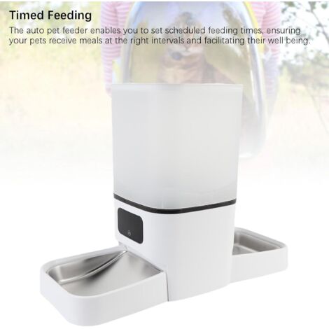 Distributeur Automatique De Nourriture Et Eau Pour Chats Et Chiens – Double Réservoir (2,2L + 0,8L), Silencieux, Sans électricité