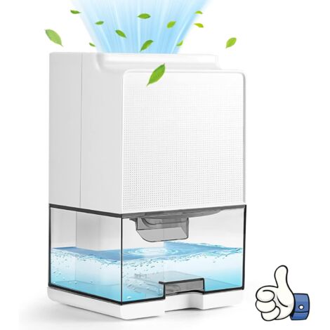 Déshumidificateur Électrique 1000ml - Arrêt Auto, Dégivrage Auto, LED - Pour Salle De Bain, Chambre, Bureau
