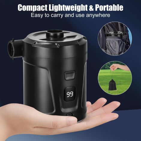 Mini Pompe à Air Électrique Portable Avec 5 Buses – Gonfleur/Dégonfleur Pour Vélo, Ballons, Radeaux, Voyage