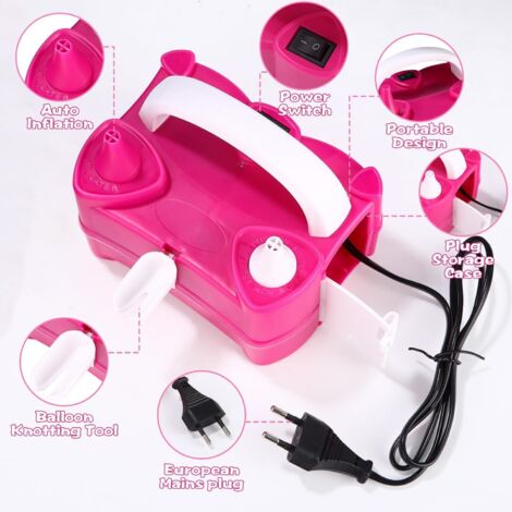 TIDEVAN 400W Pompe à Ballons Électrique Portable Double Buse