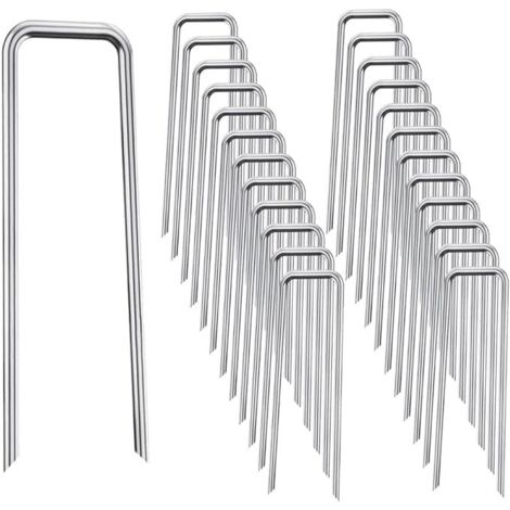 Lot De 50 Piquets D'ancrage De Jardin En Plastique Très Résistants Pour Maintenir Le Fond Du Filet De Jardin Vert 98834164