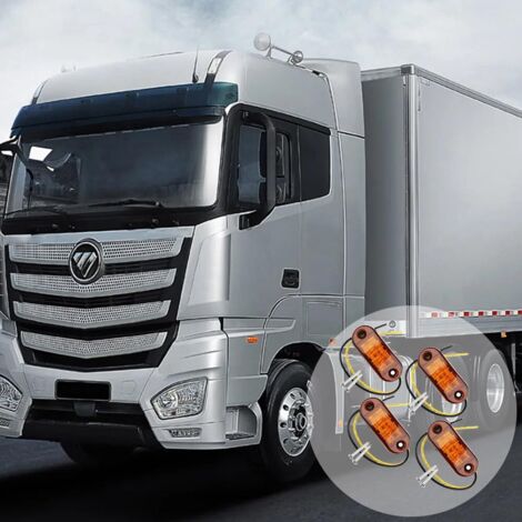 Lot De 4 Feux De Gabarit LED Ovales IP65 - 12V/24V - Pour Camion, Remorque, Van, Caravane Et Bus