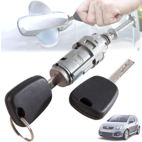 Barillet De Porte Avant Gauche Pour Citroën C2 C3 (2002-2010) Avec Clé