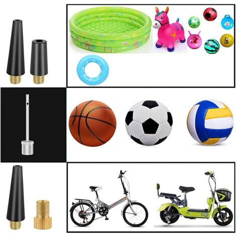 Kit De 8 Adaptateurs Et Aiguilles Pour Gonflage - Pour Pompes à Air, Ballons, Jouets, Balles De Sport, Pneus De Vélo