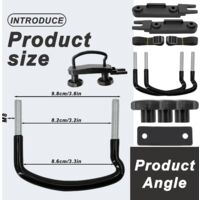 Kit De Fixation Universel Pour Coffre De Toit - 4 U-Boulons 85mm | Inclus Bandages & Écrous | Voiture & Van