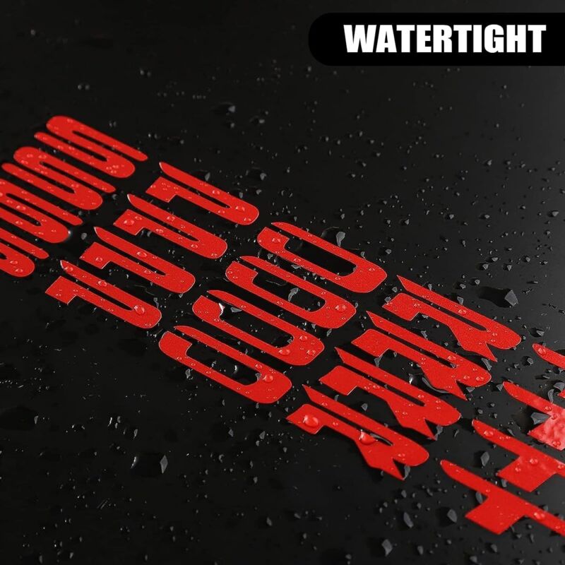 TOMALL Adesivi Riflettenti A Fiamma - 4 Pezzi Vinile Auto Moto Skateboard | Decorazione Fai Da Te Rosso - Foto 8