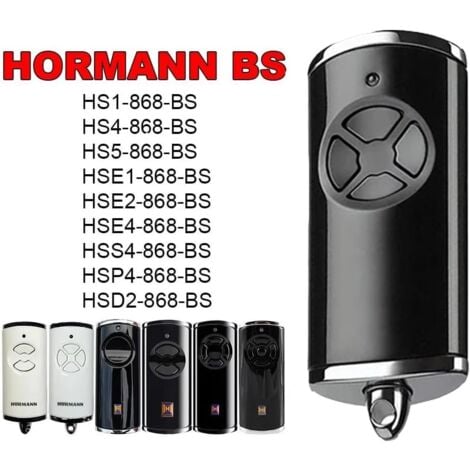 Ouvre-porte de garage 868,3 BS MHz, télécommande de porte de garage compatible avec Hörmann bs HSM4 HSE2 HS1 HS4 HSZ1 HSZ2, émetteur manuel 2 pièce