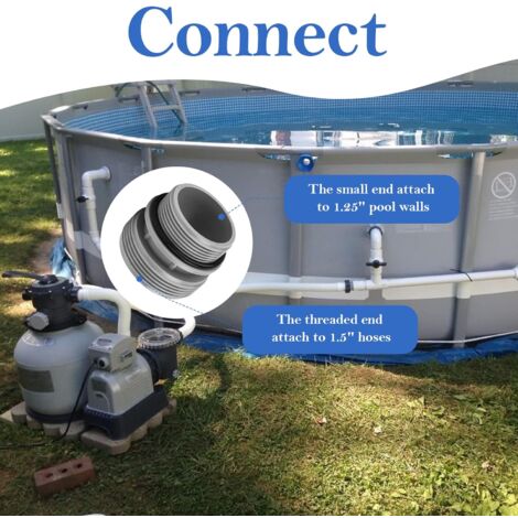 1/2/4PCS Hose Adapter B Pool 1.25 To 1.5 Pump Parts - Foto 5