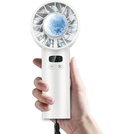 Ventilatore Portatile a Mano,Mini Turbo Ventilatore Regolabile in Velocità(1-100),Batteria Ricaricabile da 4000mAh,Display Digitale,3 in 1 mano/scrivania/collo ventilatore,Viaggi/Campeggio- Rosa