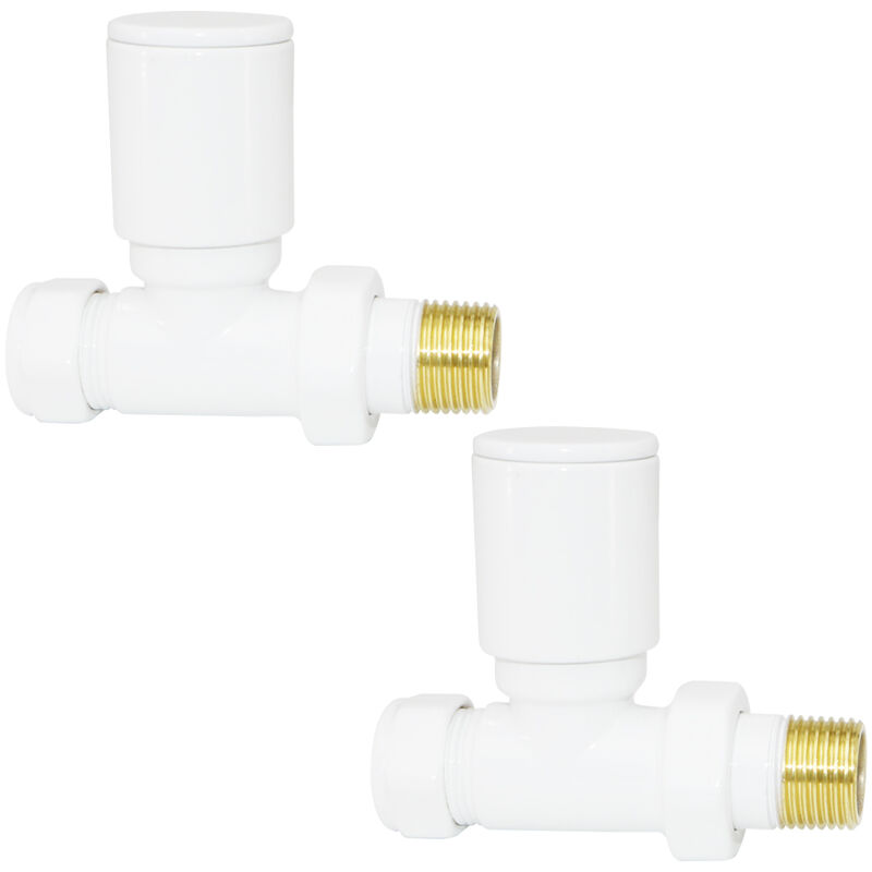 Warmehaus 15mm Pair of Radiator Valve for Heated Towel Rail Radiator