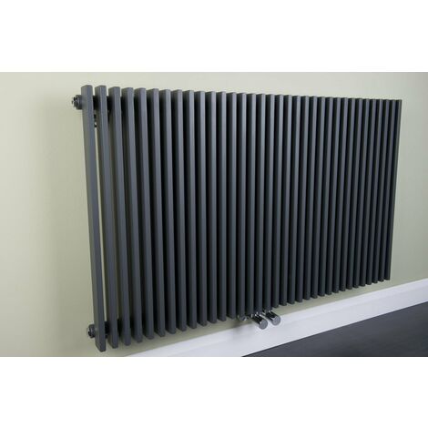 Horizontal Column Radiator Flat Panel Single Grey 600x1020mm