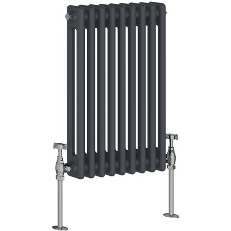 WarmeHaus Traditional Anthracite 2 Column Radiator 600x425mm