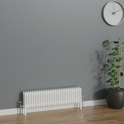 WarmeHaus Traditional Radiator 300x1190mm White 4 Column Heater (1/5)