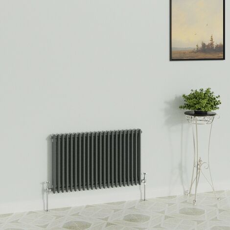 WarmeHaus Traditional Anthracite 2 Column Radiator 600x1010mm (1/5)