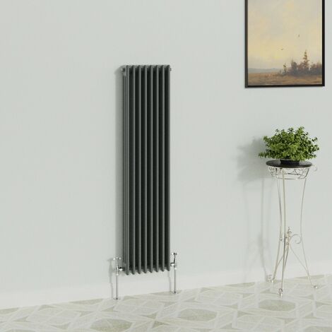WarmeHaus Traditional Radiator Anthracite 3 Column 1500x382mm (1/5)