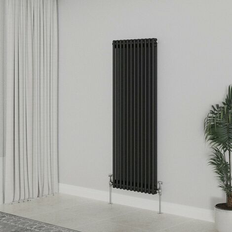 WarmeHaus Traditional Radiator Black Double Column 1500x560mm (1/5)