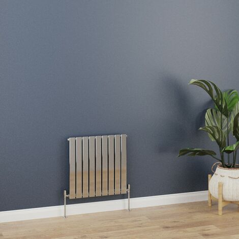 WarmeHaus Horizontal 600x612mm Flat Panel Radiator Chrome Single (1/5)