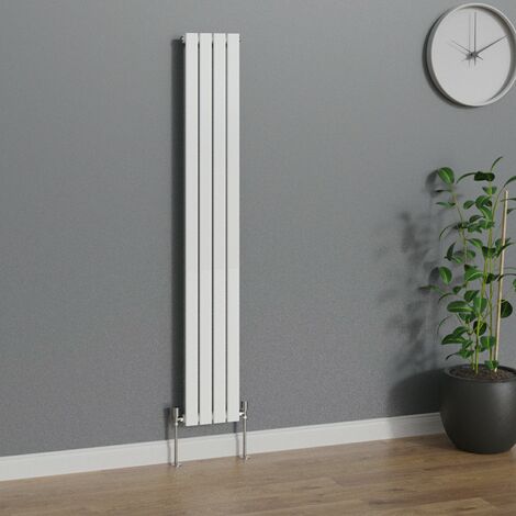 WarmeHaus Vertical 1800x272mm Flat Panel Radiator White Single (1/5)