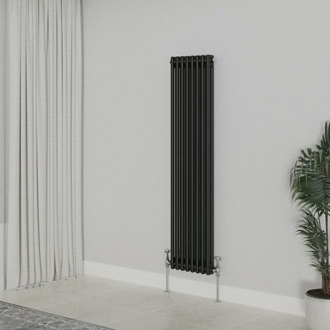 WarmeHaus Traditional Radiator Black Double Column 1500x380mm (1/5)