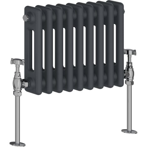 WarmeHaus Traditional Radiator Anthracite Horizontal Double Column Cast ...