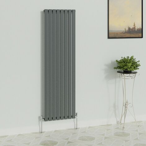 WarmeHaus Vertical 1800x544mm Flat Radiator Anthracite Single