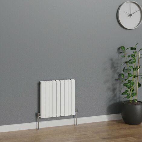 WarmeHaus Horizontal 600x612mm Flat Panel Radiator White Double (1/5)