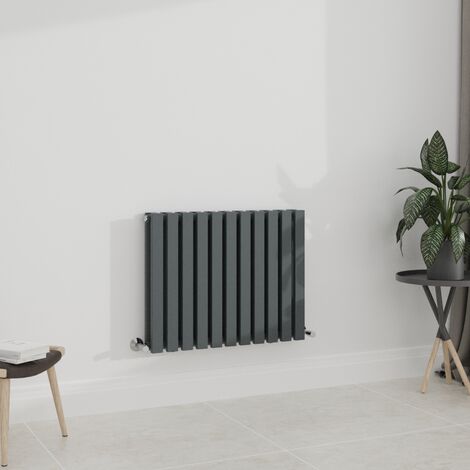 WarmeHaus 600x760mm Radiator Grey Flat Panel Double Anthracite