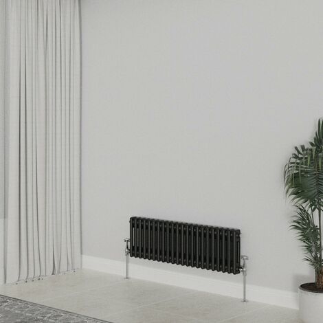 WarmeHaus Traditional Black Double Column Radiators 300x1010mm (1/5)