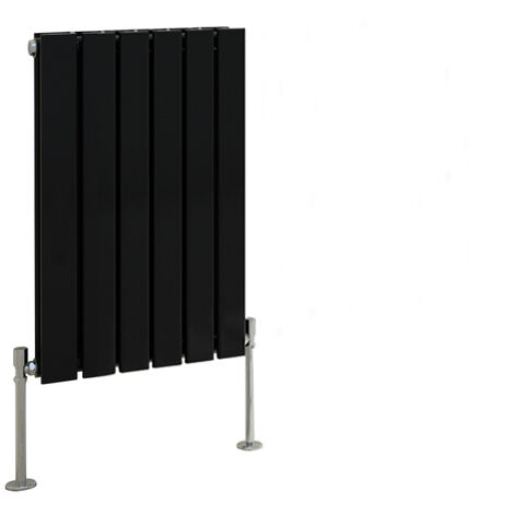 Half Panelling Radiator WarmeHaus Horizontal 600x408mm Flat Panel Radiator Black Double