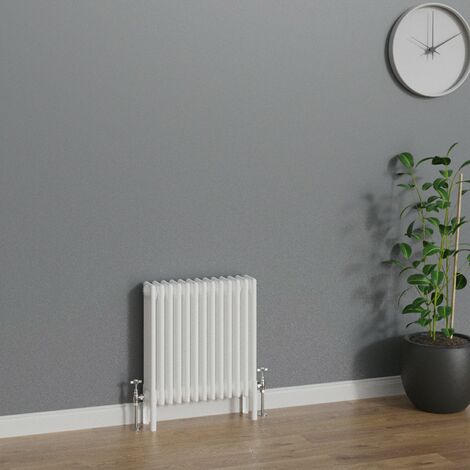 WarmeHaus Traditional Radiator 600x605mm White 4 Column Heater (1/5)