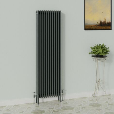 WarmeHaus Traditional Radiator 1800x560mm Anthracite 4 Column