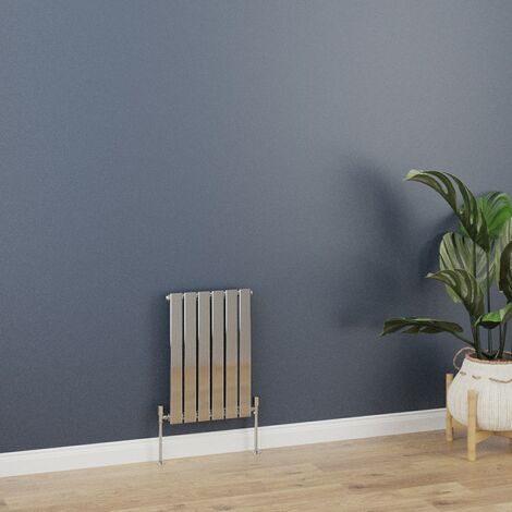 WarmeHaus Horizontal 600x408mm Flat Panel Radiator Chrome Single (1/5)