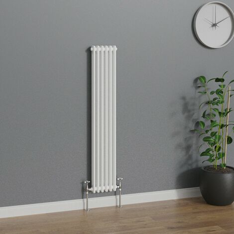 WarmeHaus Traditional Radiator White Double Column 1500x290mm (1/5)