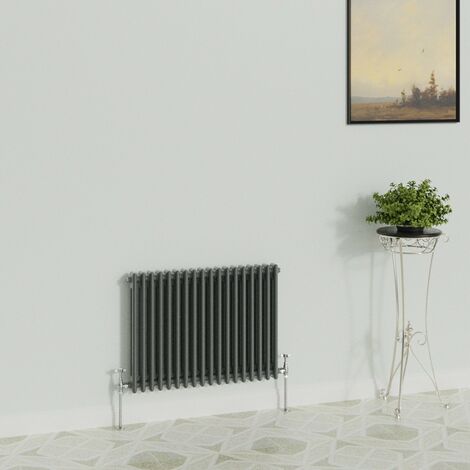 WarmeHaus Traditional Anthracite 2 Column Radiator 600x830mm