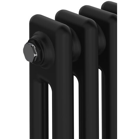 WarmeHaus Traditional Radiator Black Double Column 1800x470mm
