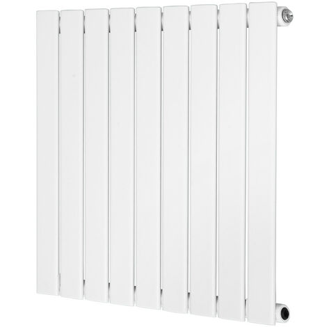 WarmeHaus Horizontal 600x612mm Flat Panel Radiator White Single