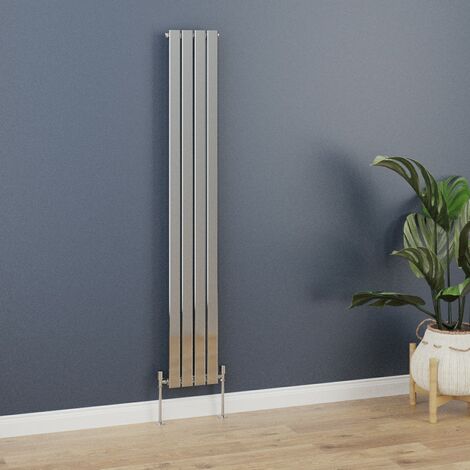 WarmeHaus Vertical 1800x272mm Flat Panel Radiator Chrome Single