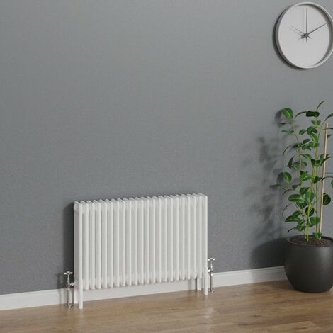 WarmeHaus Traditional Radiator 600x1010mm White 4 Column Heater (1/5)