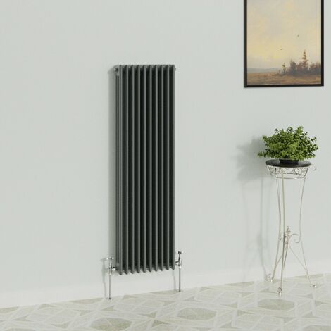 WarmeHaus Traditional Radiator Anthracite 3 Column 1500x472mm (1/5)