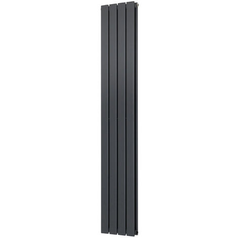 WarmeHaus Vertical 1800x272mm Flat Radiator Anthracite Double