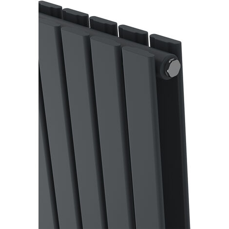 WarmeHaus Vertical 1800x272mm Flat Radiator Anthracite Double