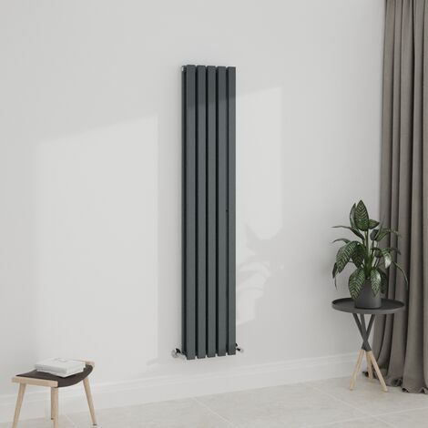 WarmeHaus Anthracite 1800x340mm Vertical Designer Column Radiator ...