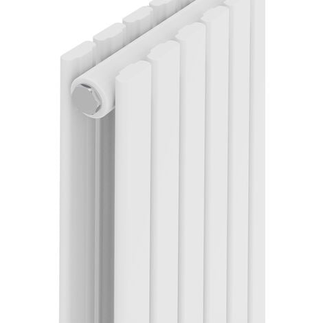 Warmehaus Flat Panel Radiator White Horizontal 600 x 612mm Double