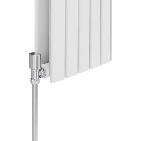 Warmehaus Flat Panel Radiator White Horizontal 600 x 612mm Double