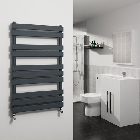 Sand Grey Flat Panel Heated Towel Rail Radiator 1000x600mm