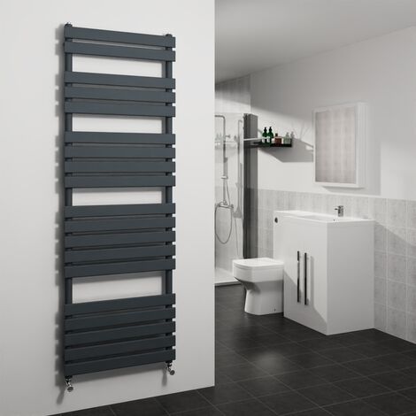 Sand Grey Flat Panel Heated Towel Rail Radiator 1800x600mm