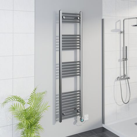 WiFi Thermostatic Straight Towel Rail Timer Chrome 1600x400mm (1/5)